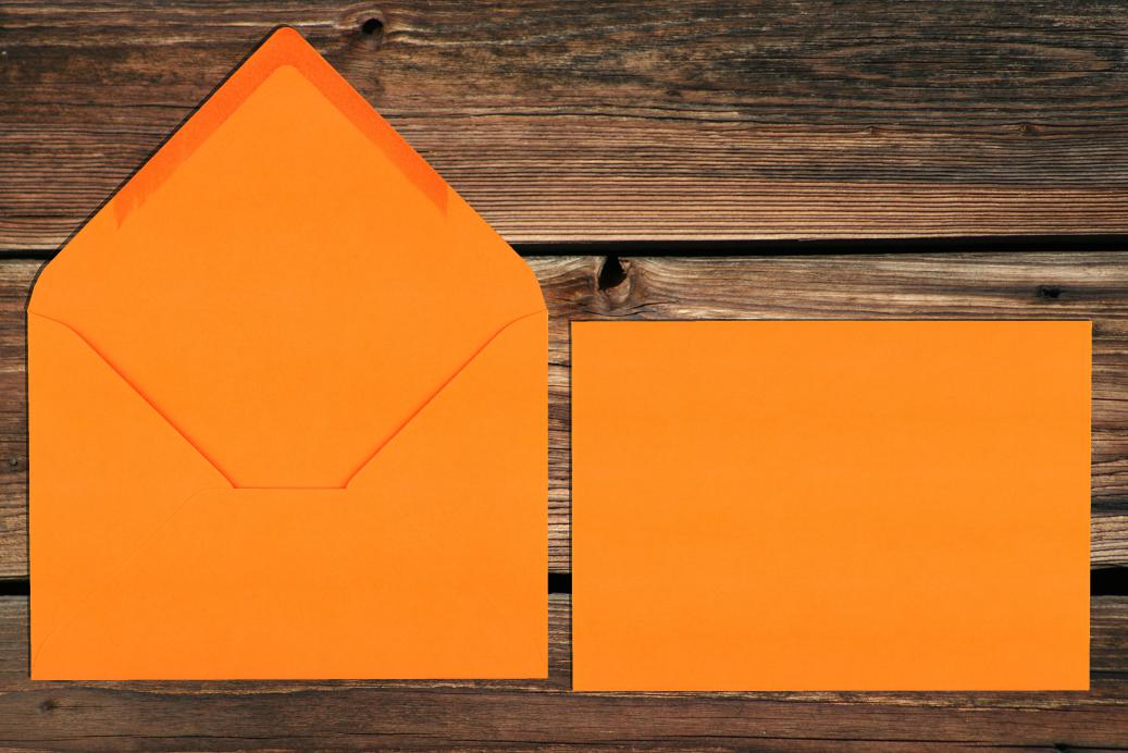 Briefhüllen 120x180 mm Nassklebend Grellorange 120 g/qm